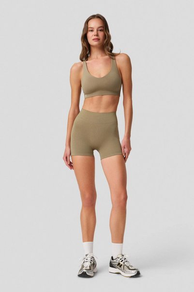 dossha FirmHold™ Dikiş Detaylı Şort | Olive Green