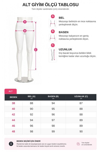 HİJABAYA Double Pocket Elastic Waist Trousers with Lacing Detail - Navy