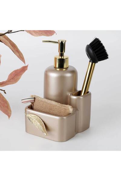 Selim Leaf Brushed Liquid Sponge Holder Mink