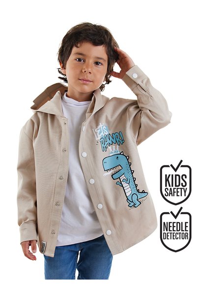 Denokids Jachetă cămașă pentru băiat din Gabardină Dino Oversize