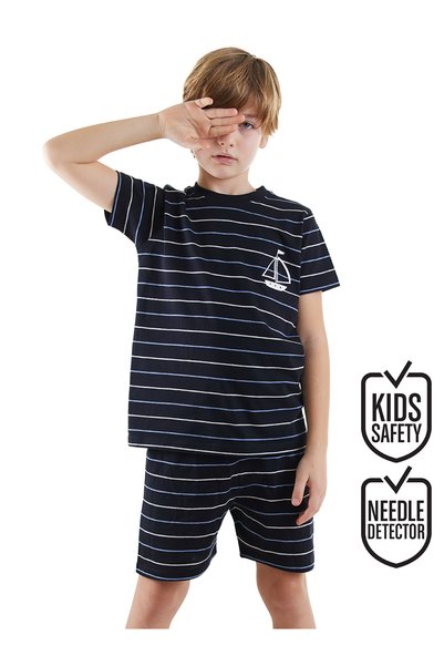 Denokids Σετ Πιτζάμες Ριγέ Αγόρι Ιστιοπλοΐας