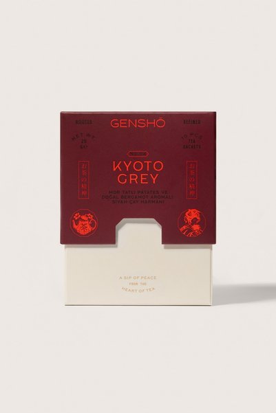 Mor Tatlı Patates ve Bergamot Aromalı Siyah Çay Harmanı – Kyoto Grey Tea Sachets 2.5 g x 10 adet | GENSHŌ