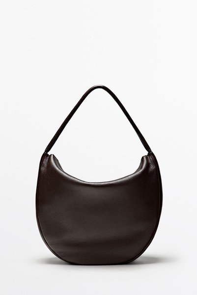 Massimo Dutti Orta boy napa deri slouch çanta