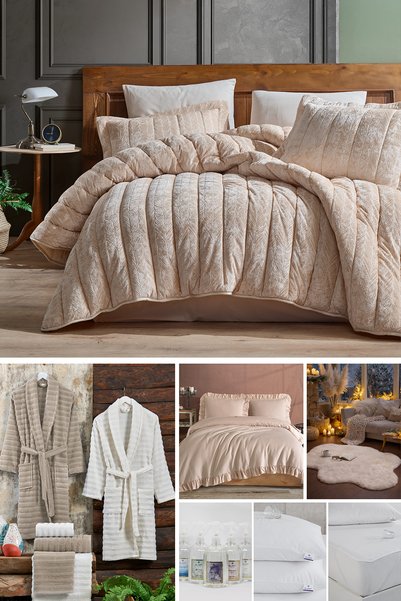 Elart Velvet 20-Piece Wedding Set, Cappuccino