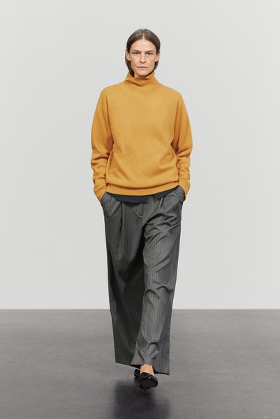 Massimo Dutti %100 kaşmir dik yaka triko kazak