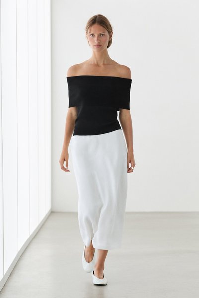 Massimo Dutti Açık omuzlu bluz
