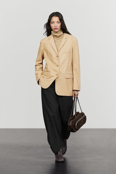 Massimo Dutti Napa deri blazer