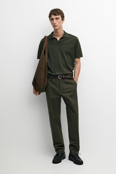 Massimo Dutti Pamuklu slim fit pantolon