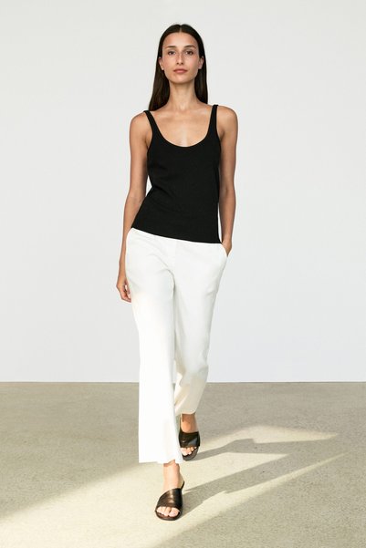 Massimo Dutti Keten karışımlı kick flare pantolon