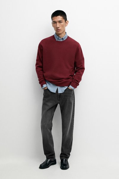 Massimo Dutti %100 kaşmir bisiklet yaka triko kazak