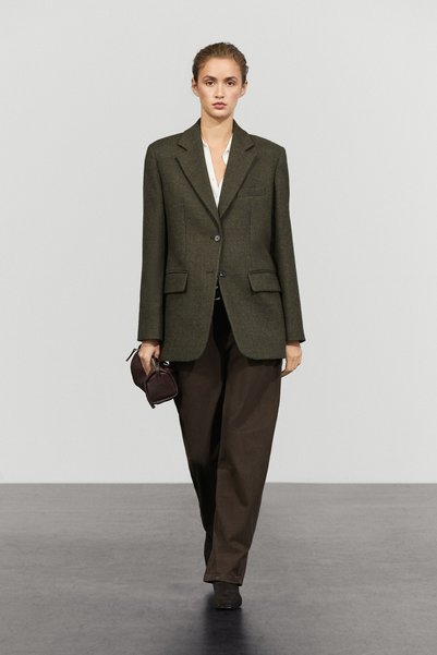 Massimo Dutti %100 melanj yün blazer