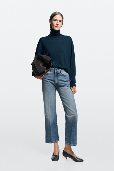 Massimo Dutti Orta bel kısa boy çan kesim jean