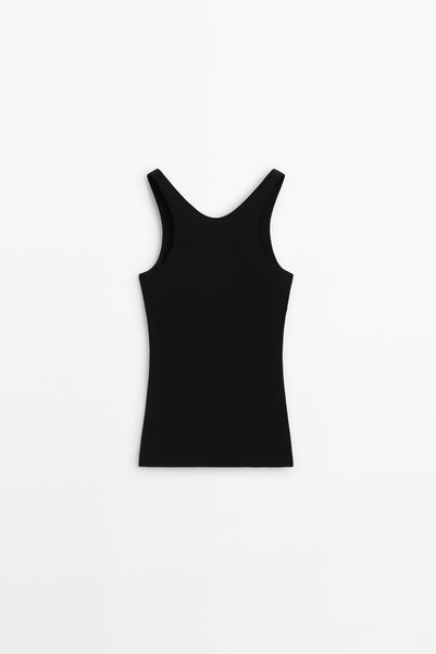 Massimo Dutti Bisiklet yaka askılı top