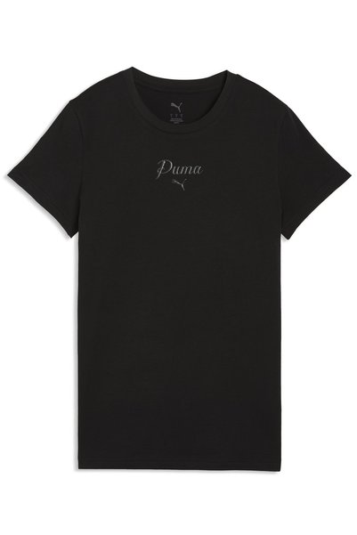 Puma 691760 Ess Script Tee T-Shirt Women's T-Shirt Black