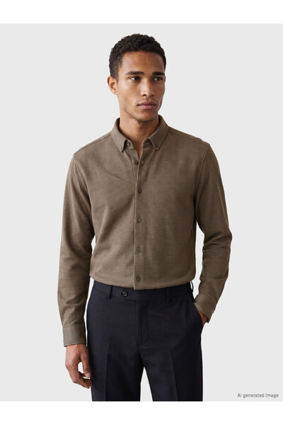 LC Waikiki Slim Fit Textured Men's Shirt from Uzg Store for Style Enthusiasts