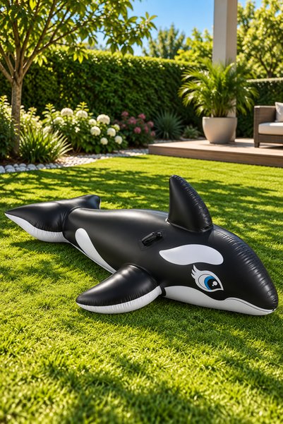 Intex Children's Inflatable Whale - Sea and Pool Rider - Whale 193x119 cm