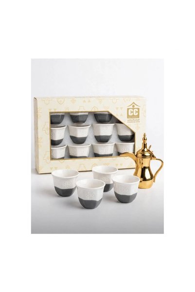 cc bin shihon Saudi coffee cups, set of 12 pieces, with traditional touches, ...