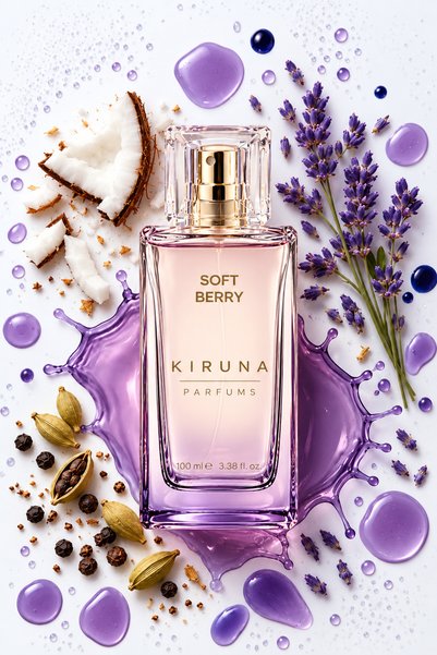 Kiruna Soft Berry Kadın Parfüm 100 ML - Uzun Süre Kalıcı – Meyvemsi, Çiçeksi,...