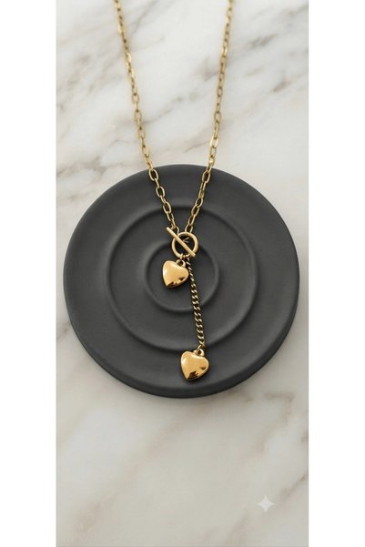 Generic Brand Gold Color Heart Steel Necklace