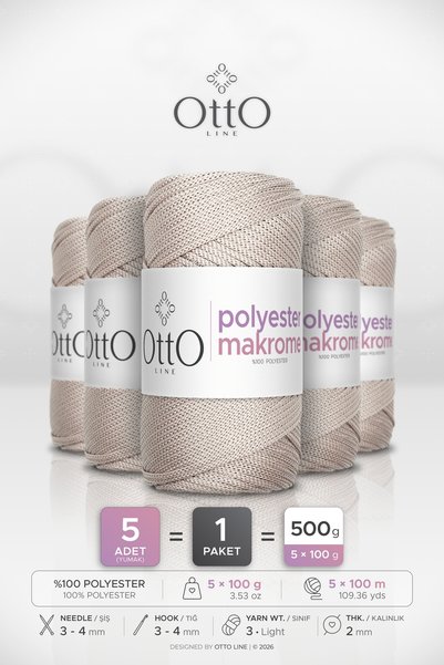 OTTO LINE POLIESTER MAKROM • Boja kože • Pakovanje od 5 komada × 100 gr / 100...