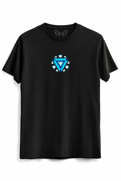 Alfa Tshirt Ironman Illustrated Digital Printed Black Tshirt
