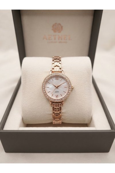 DARK BLANC Rose Gold Color Special Series Minimal Wristwatch for Very Thin Wr...