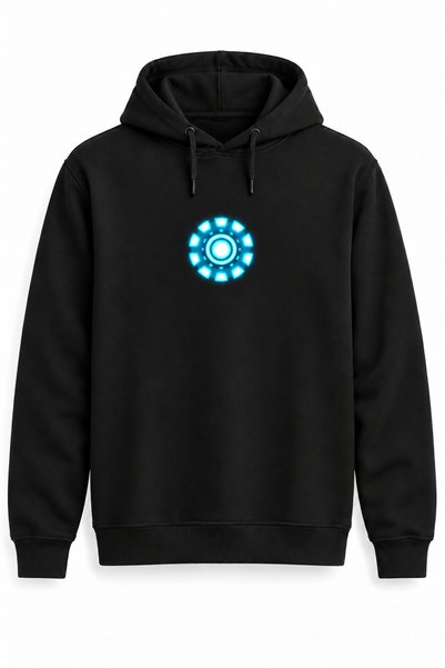 Alfa Tshirt Ironman Printed Black Front and Back Printed Sweatshirt