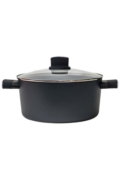 Luxis Oală cu Capac de Sticlă, 26 cm, 4 L, Aluminiu Emailat