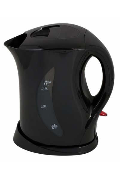 Luxis Μαύρος Ηλεκτρικός Βραστήρας, 1,7 L, 2200 W, Ένδειξη Στάθμης Νερού