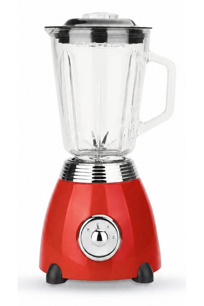 Luxis Retro 500 W Blender, 1.5 L Glass Jug, Red