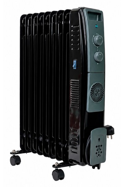 Luxis 9 Ψυγείο λαδιού με ρυθμιζόμενο θερμοστάτη, μαύρο