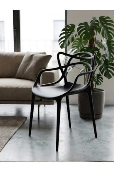 IN HOME STORE كرسي مودرن بتصميم انسيابي فريد - لون أسود