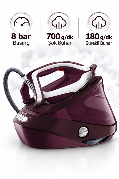 TEFAL 8 bar Basınç Buhar Kazanlı Ütü GV9810 Mutfak Tartısı Hediye (Onerous)