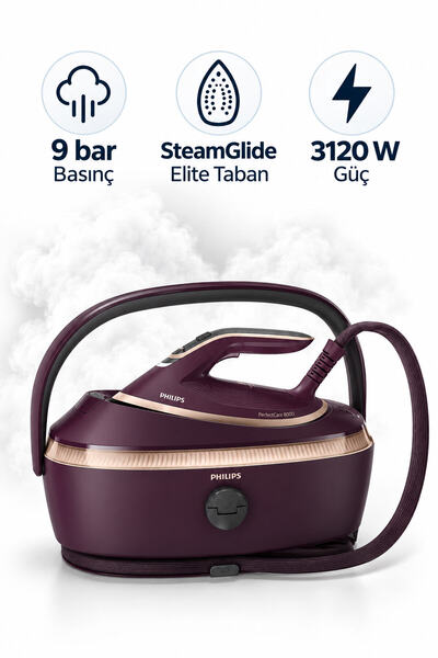 Philips 9 bar Basınç Buhar Kazanlı Ütü PSG8300/30 Mutfak Tartısı Hediye (Oner...