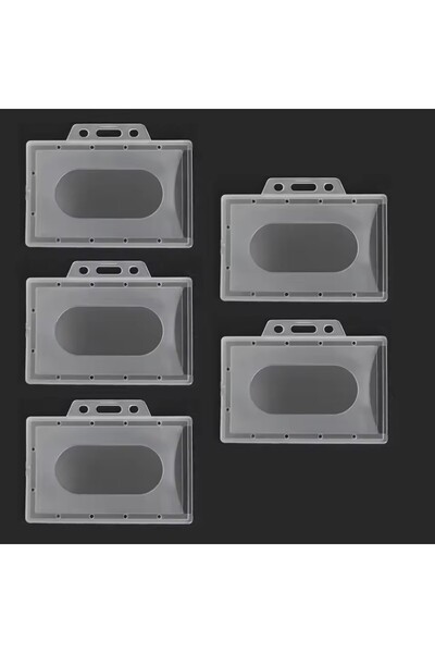 Choice8 5PCS-A 20/5/1PCS Waterproof Clear Plastic PVC ID Card Name Badge Hold...
