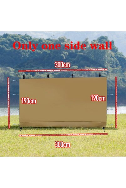 Choice Dark Khaki Canopy Sunwall Sidewall Gazebos Tent Waterproof for 10x10ft...
