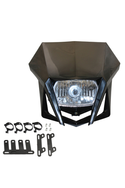 choice2 Black For Honda XR 250 CRF 450 Yamaha WR Motorcycle Headlight Plate E...