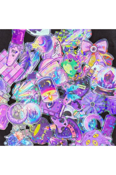 Choice 50PCS 10/30/50pcs Transparent Magic Witch Cartoon Stickers Witch Graff...