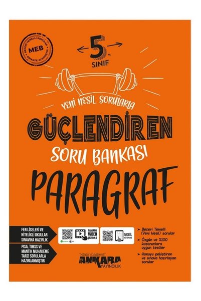 Ankara Yayıncılık 5. Sınıf Paragraf Güçlendiren Soru Bankası Güncel Baskı 2025
