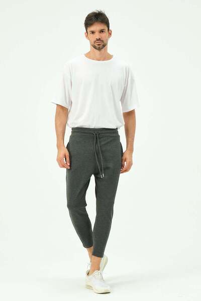 C&City Men's Loose Cut Straight Leg Sweatpants 785 Anthracite
