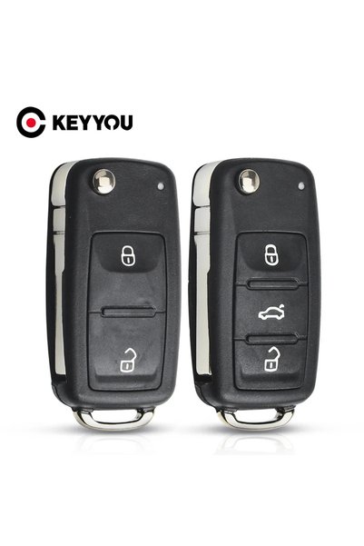 Choice 3 Buttons KEYYOU Flip Remote Folding Key Shell Case For VW VOLKSWAGEN ...