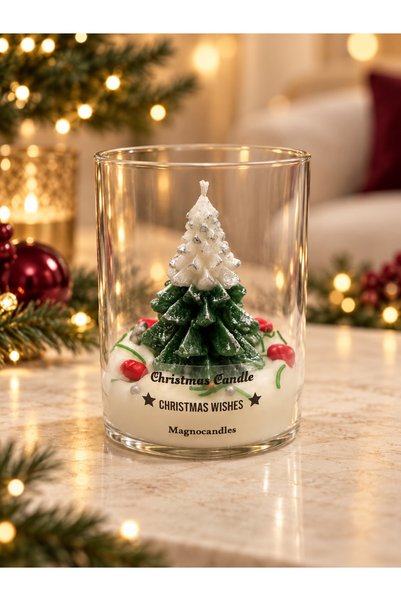 Store Gift Pine Tree Cup Candle