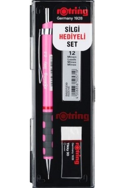 Rotring Okul Seti Versatil+Min Silgi Hediyeli 0.5 MM Fosforlu Pembe RO-KK07-05FP