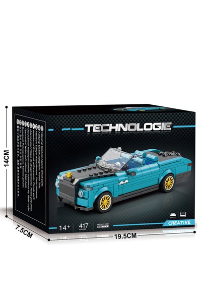 choice2 With Box 417PCS Retro Luxury Car Building Blocks 1:24 Scale City Conv...