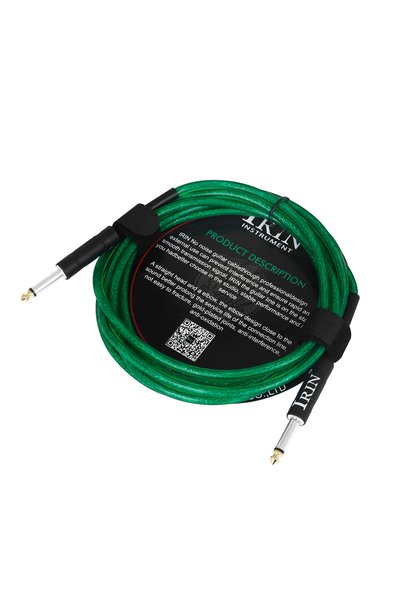 Choice1 3M green IRIN 3/6/10M Guitar Audio Cable 6.35mm Plug No Noise Audio W...