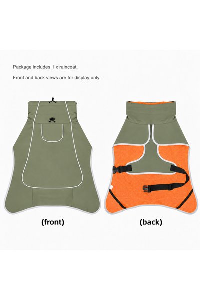 Choice7 XL Green Dog Raincoat Windbreaker for All Dog Sizes Waterproof Dog Ou...
