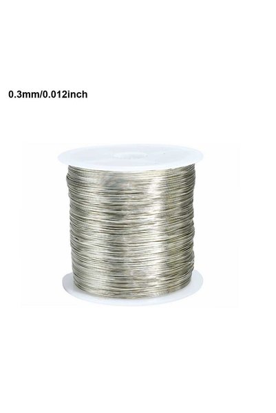 Choice4 0.3mm silvery 100M/Roll 0.3/0.4mm Color Metal Wire For Bracelet Neckl...