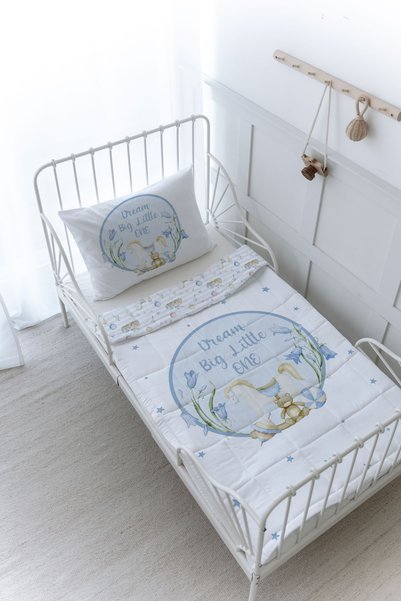 Tuğba Kuğu Organik Baskılı Montessori (100x200) Yorgan Seti - For Baby Serisi...