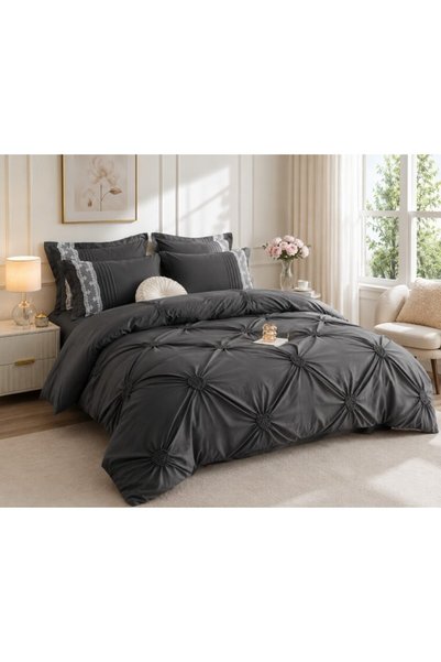 JOJO HOME Premium Bed Linen, Jojo Home, Plain, Embroidered Hearts and Lace De...