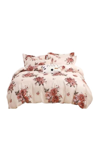 OEM Bed linen, 6 pieces, 2 people, 230x250cm, Finet, Flowers Print, Multicolor